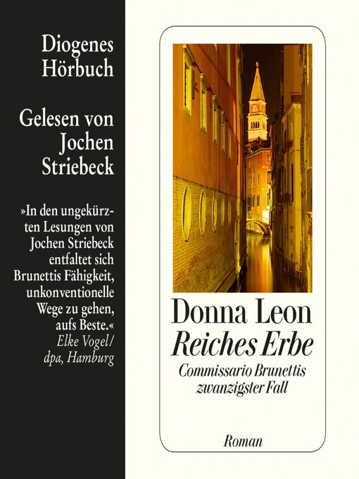 Title details for Reiches Erbe by Donna Leon - Wait list